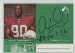 Andre Wadsworth Football Cards 1998 SP Authentic Player's Ink Prices