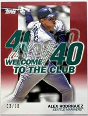 Alex Rodriguez [Red] Baseball Cards 2023 Topps Welcome to the Club Prices