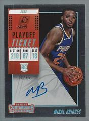 Mikal Bridges [Ball Low Autograph Playoff] Basketball Cards 2018 Panini Contenders Prices