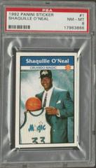 Shaquille O'Neal #1 Basketball Cards 1992 Panini Sticker Prices