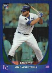 Mike Moustakas [Blue Refractor] #1 Baseball Cards 2011 Bowman Chrome Draft Prices