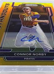 Connor Norby [Autograph Gold Prizm] #DS-CN Baseball Cards 2021 Panini Prizm Draft Picks Standouts Prices