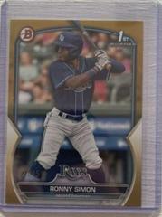Ronny Simon [Gold] #BP-112 Baseball Cards 2023 Bowman Paper Prospects Prices