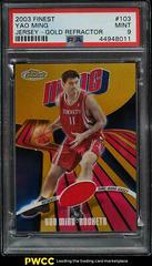 Yao Ming Jersey Gold Refractor #103 Basketball Cards 2003 Finest Prices