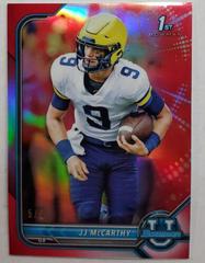 JJ McCarthy [Red] #39 Football Cards 2021 Bowman University Prices