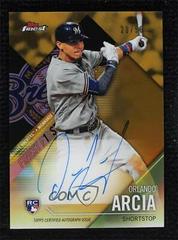 Orlando Arcia [Gold Refractor] #FF-OA Baseball Cards 2017 Topps Finest Firsts Autographs Prices