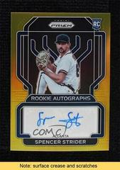 Spencer Strider [Gold Prizm] #RA-SS Baseball Cards 2022 Panini Prizm Rookie Autographs Prices