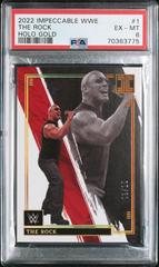 The Rock [Holo Gold] Wrestling Cards 2022 Panini Impeccable WWE Prices