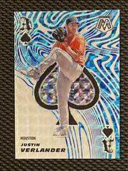 Justin Verlander [Reactive Blue] #ACE7 Baseball Cards 2021 Panini Mosaic Aces Prices