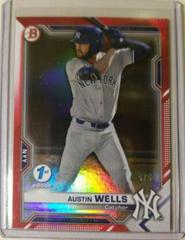 Austin Wells [Red Foil] #BFE-47 Baseball Cards 2021 Bowman 1st Edition Prices