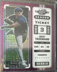 Ricky Tiedemann [Purple Mojo] #9 Baseball Cards 2023 Panini Chronicles Contenders Optic Prices