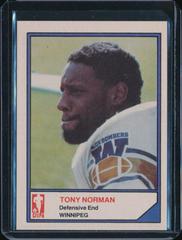 Tony Norman Football Cards 1983 Jogo CFL Limited Prices