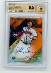 Dansby Swanson [Orange Refractor] #FA-DS Baseball Cards 2017 Topps Finest Autographs Prices