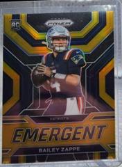 Bailey Zappe [Gold] #E-4 Football Cards 2022 Panini Prizm Emergent Prices