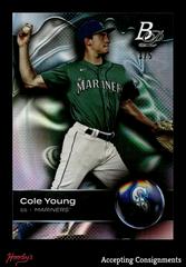 Cole Young [Red Platinum Bar] Baseball Cards 2023 Bowman Platinum Top Prospects Prices