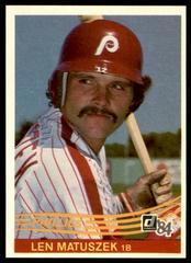 Len Matuszek #549 Baseball Cards 1984 Donruss Prices