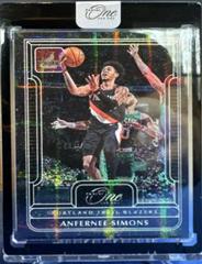 Anfernee Simons [Black] #58 Basketball Cards 2022 Panini One and One Prices