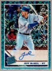 Jeff McNeil [Teal Velocity] Baseball Cards 2019 Panini Donruss Optic Rated Rookie Signatures Prices