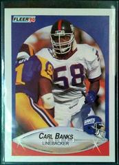 Carl Banks #63 Football Cards 1990 Fleer Prices