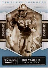 Barry Sanders [Timeless Tributes Platinum] #202 Football Cards 2010 Panini Classics Prices
