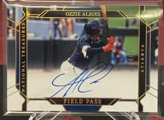 Ozzie Albies [Holo Gold] #FP-OA Baseball Cards 2022 Panini National Treasures Field Pass Signatures Prices