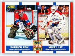 Mike Liut, Patrick Roy Hockey Cards 1990 Score Canadian Prices