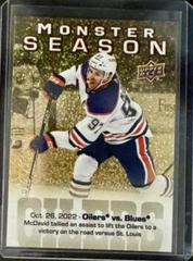 Connor McDavid [Gold] #MS-7 Hockey Cards 2023 Upper Deck Monster Season Prices