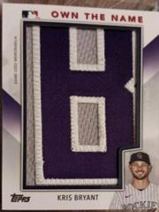 Kris Bryant Baseball Cards 2023 Topps Update Own the Name Relics Prices