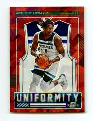 Anthony Edwards [Red Ice] #18 Basketball Cards 2021 Panini Contenders Optic Uniformity Prices