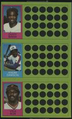 Andre Dawson, Dusty Baker, Vida Blue Baseball Cards 1981 Topps Scratch Offs Prices