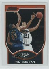 Tim Duncan #21 Basketball Cards 2007 Bowman Chrome Prices