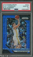 Klay Thompson [Blue Shimmer] #242 Basketball Cards 2018 Panini Prizm Prices