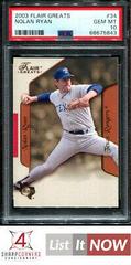 Nolan Ryan #34 Baseball Cards 2003 Flair Greats Prices