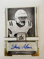 Skyy Moore [Gold] #PA-SM1 Football Cards 2022 Leaf Ultimate Draft Portrait Autographs Prices