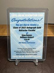 Dylan Beavers [Gold] #C22A-DB Baseball Cards 2022 Bowman Draft Class of Autographs Prices