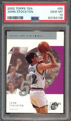 John Stockton #65 Basketball Cards 2002 Topps Ten Prices