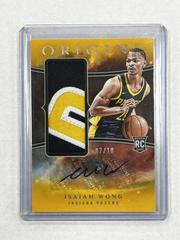 Isaiah Wong #33 Basketball Cards 2023 Panini Origins Rookie Jersey Autograph Prices