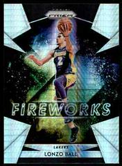 Lonzo Ball #7 Basketball Cards 2018 Panini Prizm Fireworks Prices