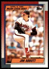 Jim Abbott Baseball Cards 1990 Topps Major League Debut Prices