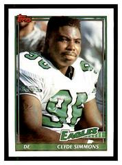 Clyde Simmons #216 Football Cards 1991 Topps Prices