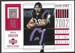 Damien Anderson #111 Football Cards 2002 Upper Deck Piece of History Prices