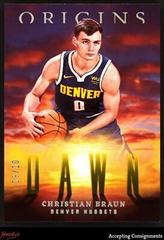 Christian Braun [Gold] #11 Basketball Cards 2022 Panini Origins Dawn Prices