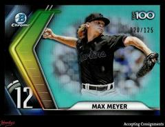 Max Meyer [Aqua] #BTP-12 Baseball Cards 2022 Bowman Scouts' Top 100 Prices