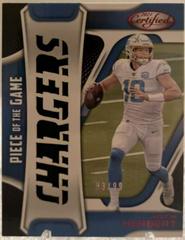 Justin Herbert [Red] #POG-JUH Football Cards 2021 Panini Certified Piece of the Game Prices