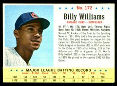 Billy Williams [Hand Cut] #172 Baseball Cards 1963 Post Cereal Prices