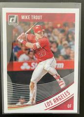 Mike Trout [Back of Jersey Blank Back] Baseball Cards 2018 Panini Donruss Prices