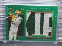 Christian Watson [Emerald] #SS-16 Football Cards 2022 Panini Encased Substantial Rookie Swatches Prices