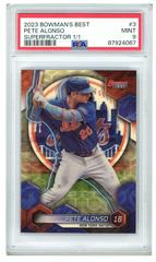 Pete Alonso [Superfractor] #3 Baseball Cards 2023 Bowman's Best Prices
