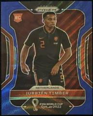Jurrien Timber [Blue Wave] #156 Soccer Cards 2022 Panini Prizm World Cup Prices