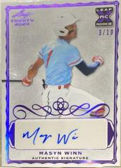 Masyn Winn [Purple] #A-MW1 Baseball Cards 2020 Leaf Trinity Autographs Prices